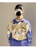 【晴れやかな日に】華やかに可愛くアップスタイル＋振袖お着付け