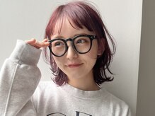 【ブリーチなし】で叶う理想の暖色カラーでダメージレス可愛い髪色に！【秋田美桜】[ボブ/レイヤーカット]