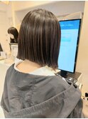 ☆きりっぱなしボブ・ハイライトオリーブベージュ☆