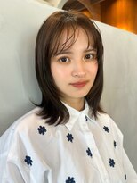 ロンド ボーイ 表参道(Lond BOY)&nbsp;くびれヘア/アプリコットオレンジ/ハイライトカラー/ミディアム