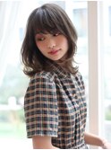 大人可愛い骨格小顔レイヤーくびれヘア細めハイライトブルージュ