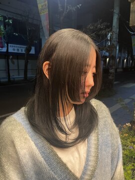 リフトバイマグ 松本駅前店(lift by mag) 暗髪姫カットレイヤー◎小顔韓国風艶髪ロング20代30代