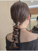 ヘアセット/お呼ばれヘア/結婚式/参列/編み下ろし/編み込み