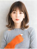 【外ハネミディアム】抜け感×軽やかヘア