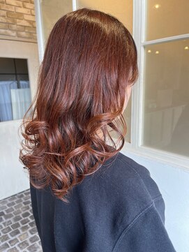 フィガロ ミリー 北生駒店(Figaro Mily) メローオレンジ+レイヤーカット