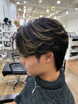 オーシャントーキョー 大阪(OCEAN TOKYO) ワックスなしツーブロックメンズセンターパートニュアンスパーマ