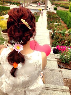 アチーブ 姫路店(Achieve) 【Achieve】編み込みくるりんぱ　　Stylist　平石