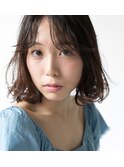 おでこチラ見せがかわいい☆センターパート柔らかボブ〔Belle〕