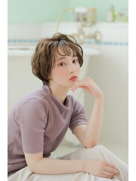 ナンバースリー 溝の口店(Number Three) 小顔シースルーバングショート2【N°3～hair lounge～溝の口店】
