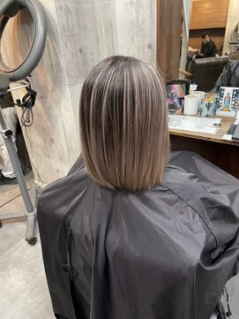 ラフ(LAFF) #黒髪#ボブルフ#ネビージュ#小顔#ワンレン