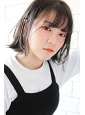 抜け感◎切りっぱなしボブ