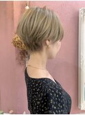 ミルクティーベージュショート小顔