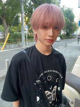 インク サカエ(inq sakae) ミルクティーベージュ/メンズ韓国ヘア/ブリーチカラー/ショート