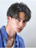 センターパートニュアンスパーマカルマパーマ刈り上げ韓国