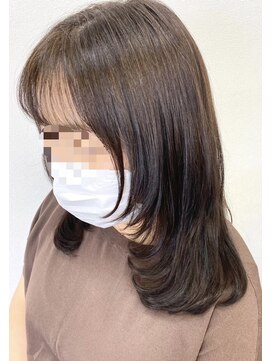 カットグラス 毛先ワンカールパーマ