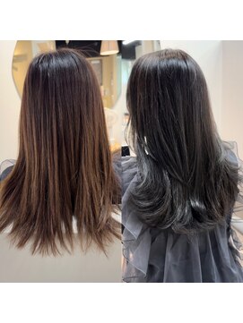 カラ フクオカ(Cara FUKUOKA) アッシュグレージュ《★髪質改善うる艶水素カラー＋カット★》