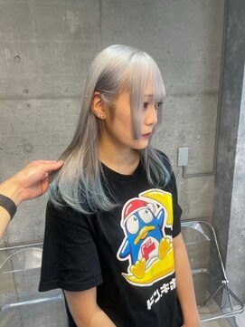 ニューワン バイ ネイバー 立川(Newone by neighbor) レイヤーカットナチュラルハイトーンデザインカラー[立川駅]