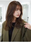 美髪/ワイドバング/レイヤーカット/くすみベージュ/新小岩駅