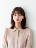 ミディアムヘア/イメチェン/髪型/外ハネ