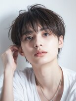 メンズサロン トレヘアー 京都烏丸店(tRe hair)&nbsp;シャドウパーマ　ブルーカラー　刈り上げショート