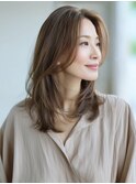 ☆ダークパープルナチュラルショートミルクブラウン髪質改善ボブ
