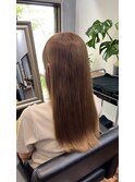 オーガニックカラー全体ロング+髪質改善トリートメント