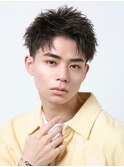 爽やか好印象！束感ショートアップバング