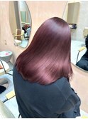 ミディアムヘア モーヴピンク ローズブラウン ブリーチなし