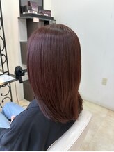 ラプトヘア(Rapt．HAIR) 髪質改善◎艶カラーで可愛いピンクブラウン！ブリーチなし