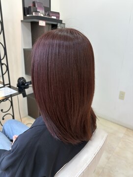 ラプトヘア(Rapt.HAIR) 髪質改善◎艶カラーで可愛いピンクブラウン!ブリーチなし