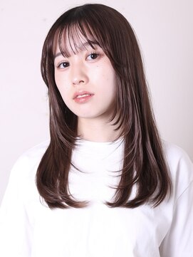 ヨファヘアー 岡本店(YOFA hair) 似合わせカット30代40代50代黒髪小顔レイヤーセミロング1104