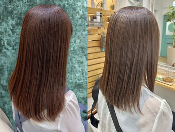 コンフィープラス(comfy plus)の写真/【髪質改善】触れた瞬間に実感できる柔らかな質感◎クセやゴワつきを解消し、ナチュラルなストレートへ♪