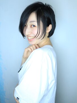 ラウンジ モリオ イケブクロ(Lounge MORIO Ikebukuro) 【morio】黒髪前下がりショートレイヤー♪