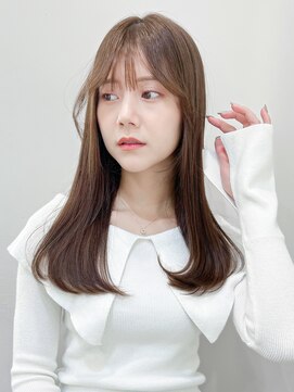 レア 表参道(L'ea) 大人ガーリーダークアッシュ似合わせカットミディアムレイヤー