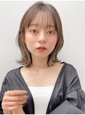 大人ガーリーダークアッシュ似合わせカットイヤリングカラーaa