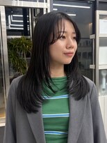 ザザ ZA/ZA 茗荷谷 暗髪黒髪ストレートミディアムレイヤー美髪髪質改善ストレート