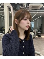 ベイルーム(BAYROOM by HONEY omotesando)&nbsp;ミディアムヘア/ミルクティーベージュ/顔周りカット
