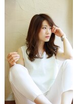 トヌコア ルア 下北沢店(TONUKOA RUA)&nbsp;【TonukoaRua】鎖骨下で揺れる！透け感ベージュのウェーブ