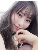小顔シースルーバングふんわりパーマ/ショコラ/30代40代50代