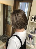 ハイライトで脱・白髪染めカラー