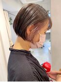 ボブ/カーキグレージュ/マッシュショート[東銀座/銀座] 