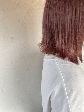 ヘアースタジオゼン アドバンス(hair studio Zen advance) ペールピンクの可愛いボブヘア