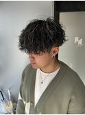 ツイストスパイラル メッシュ マッシュパーマ ハイライト 新宿