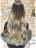 グランデュール 静岡インター通り店(GRANDEUR)&nbsp;バレイヤージュカラーonベージュカラー