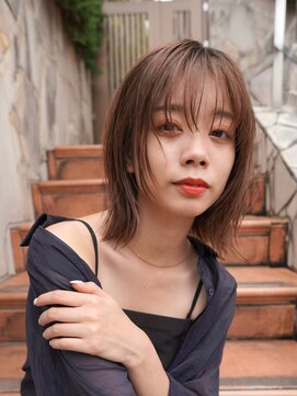 ニコ トウキョウ 渋谷(nico TOKYO) ミディアムレイヤーカットボブウルフ/10代20代/インナーカラー