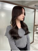 博多美容室/韓国レイヤー/グレージュカラー/ウェーブヘア