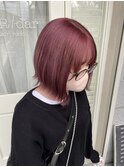 くすみピンク×切りっぱなし