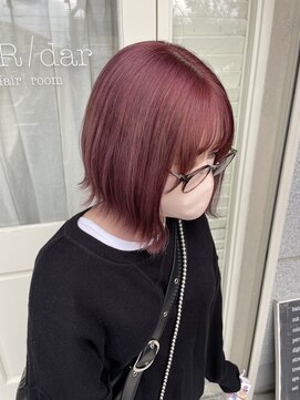 スールダル(SUR dar) くすみピンク×切りっぱなし