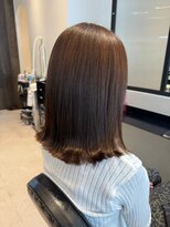 ダブル(W) 外はねミディ/ナチュラルブラウン