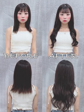 リップ 大阪本店(LIP) 【レミー100%最高級人毛/ロング】シールエクステ60枚+ブリーチ